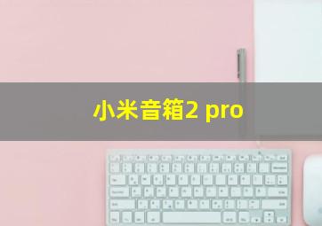 小米音箱2 pro